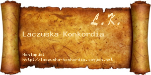 Laczuska Konkordia névjegykártya